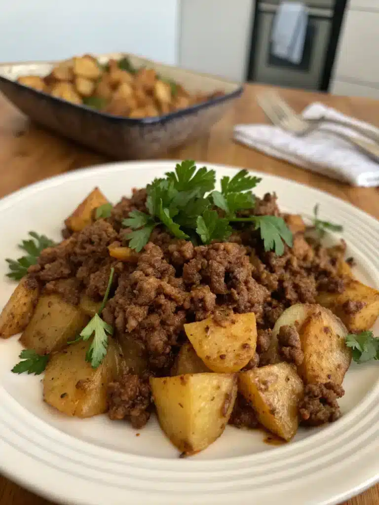 ground beef and potatoes