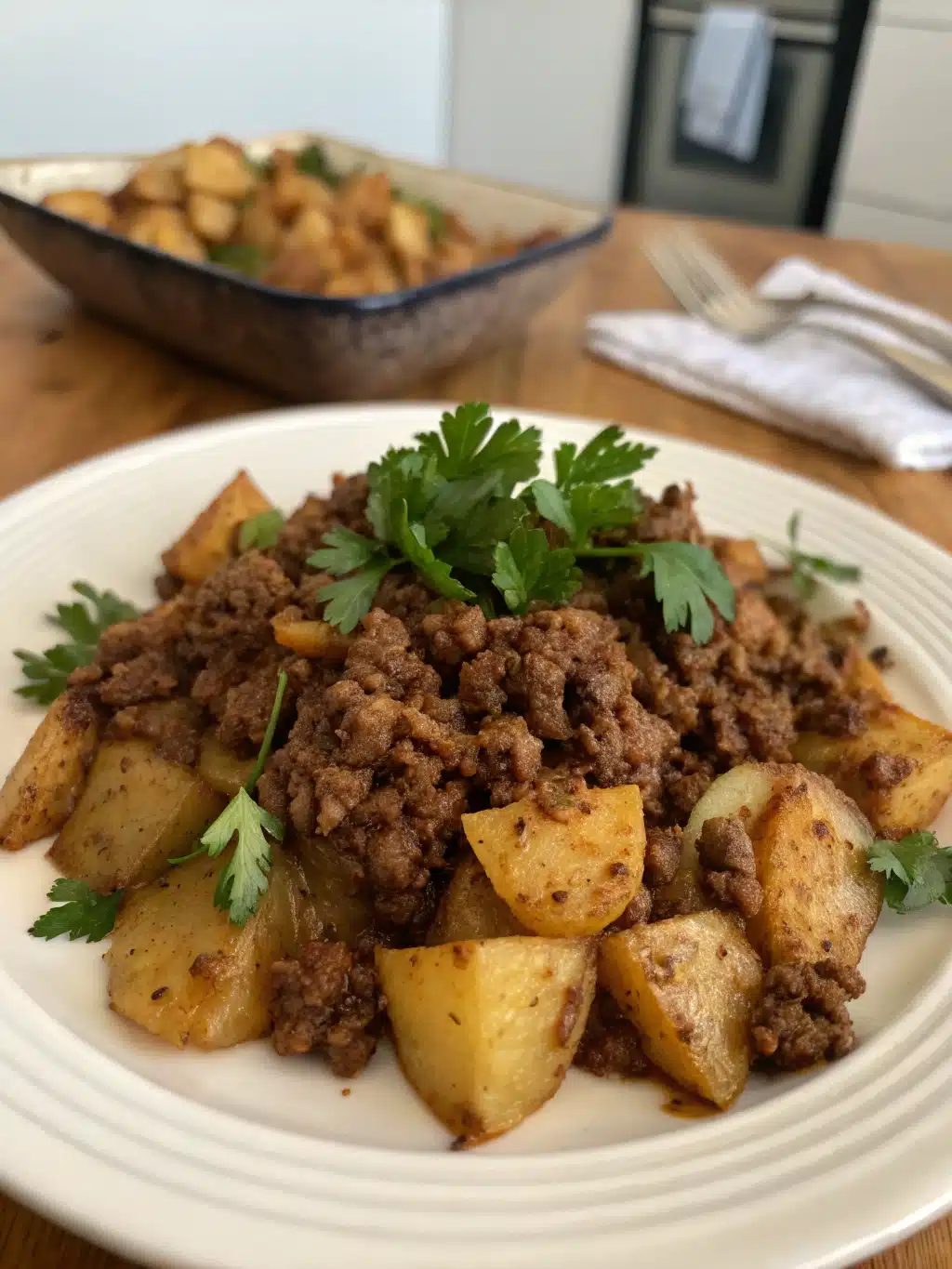 ground beef and potatoes
