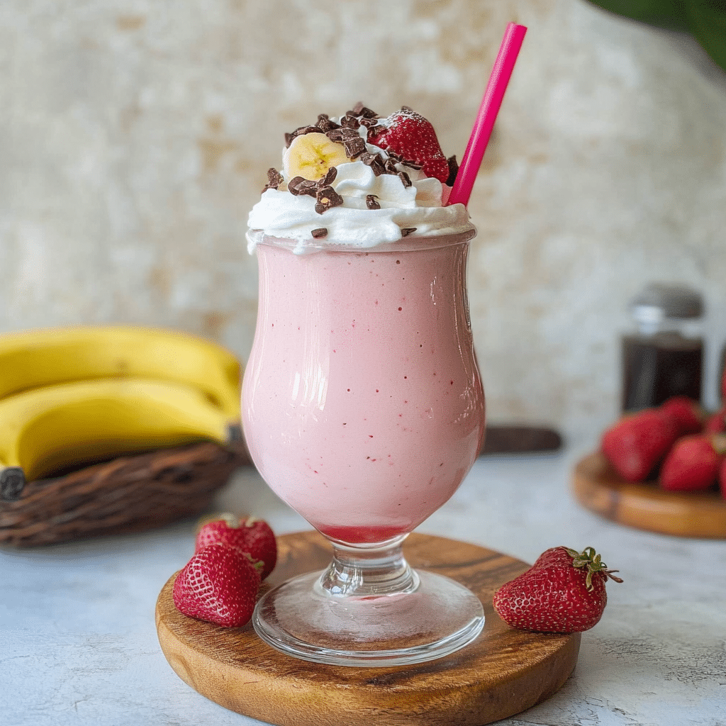 strawberry banana milkshake